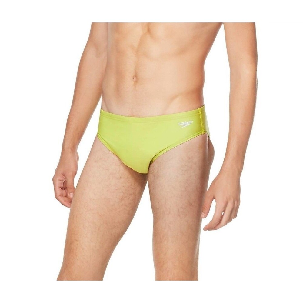 Speedo Men's Endurance Bright Acid Lime  Racer Briefs Sz 36 New